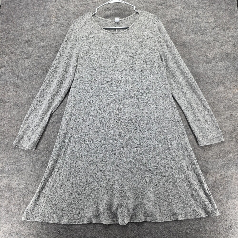 Old Navy Dress Womens Medium Long Sleeve Gray Swing A Line